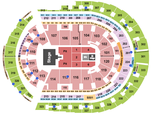 Bridgestone Arena Keith Urban Seating Chart